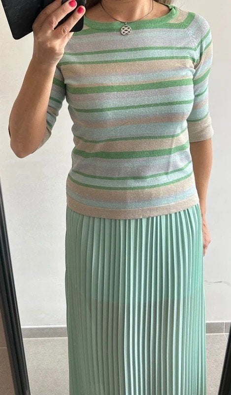 Gestreepte mint-shirt NIEUW, Maat 38/40 (M), Foliez, Nieuw, Ophalen of Verzenden