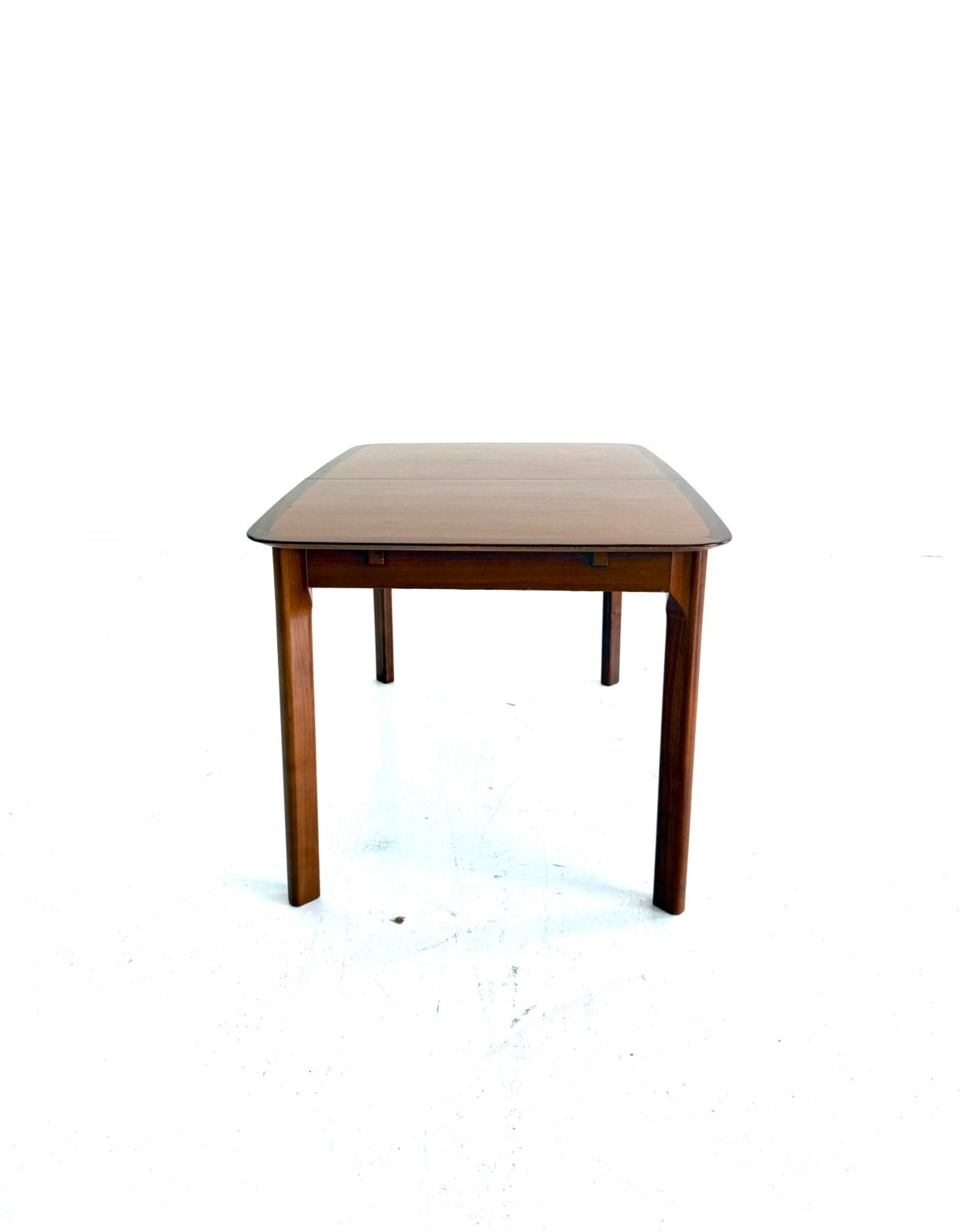 Vintage XL verlengbare eettafel, Lübke ‘60, Huis en Inrichting, Overige houtsoorten, Vintage retro buisframe design rotan webbing papercord deens