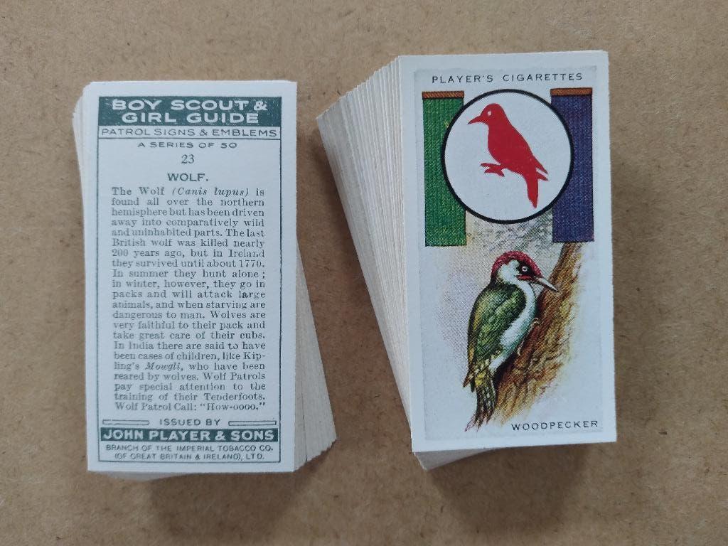 Boy Scout & Girl Guide complete set 50 cigarette cards 1933, Ophalen, Overige typen