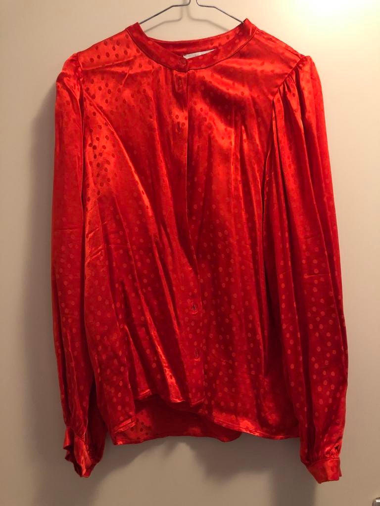 By-bar blouse rood met polkadot, Ophalen of Verzenden, Zo goed als nieuw, Maat 38/40 (M), Rood