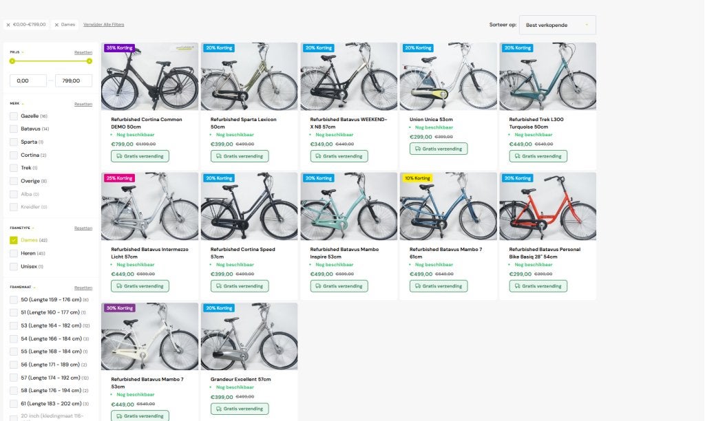 Tweedehands damesfietsen – rijklaar met garantie & service, Niet ingevuld, (Extra) lage instap, Niet ingevuld, Zo goed als nieuw