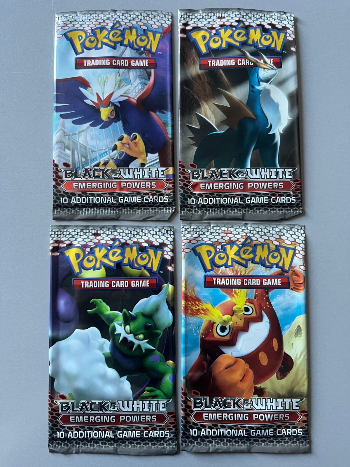 Pokemon booster empty B&W emerging powers art set conplete, Ophalen of Verzenden, Gebruikt
