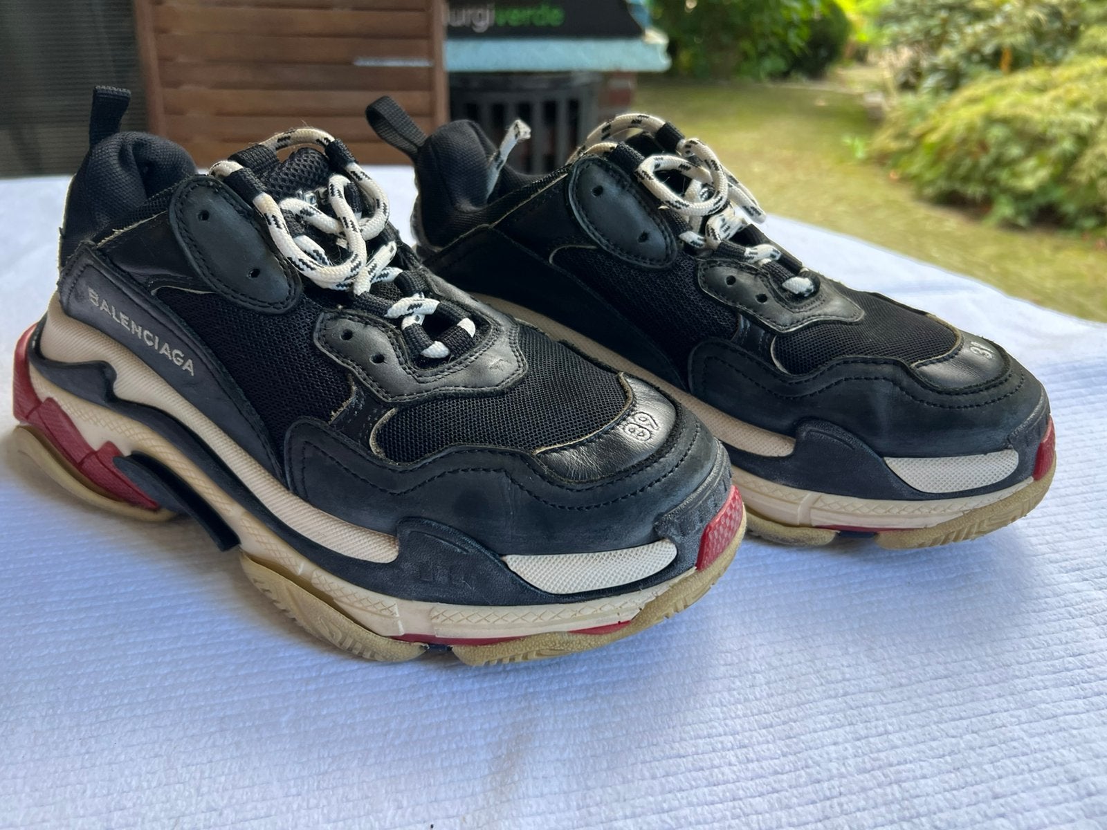 t.k.Balenciaga Triple S sneakers maat 39, Ophalen of Verzenden, Zo goed als nieuw, Wit, Sneakers of Gympen