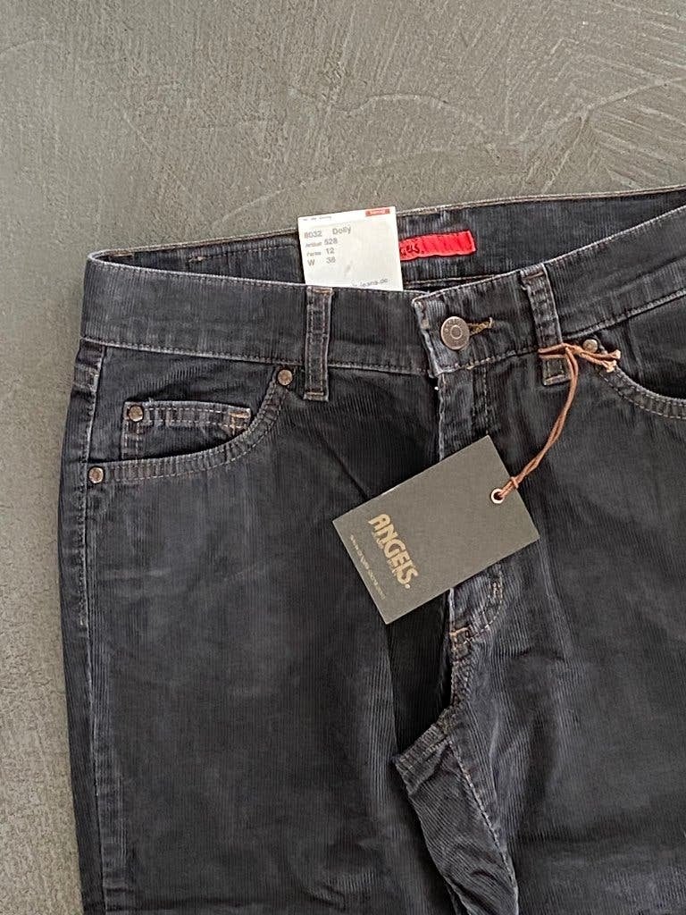 J45/11 Nieuw: Angels Dolly mt 36=S/L32 rib-broek d-grijs, Kleding | Dames, Nieuw, Ophalen of Verzenden, Angels, Maat 36 (S)