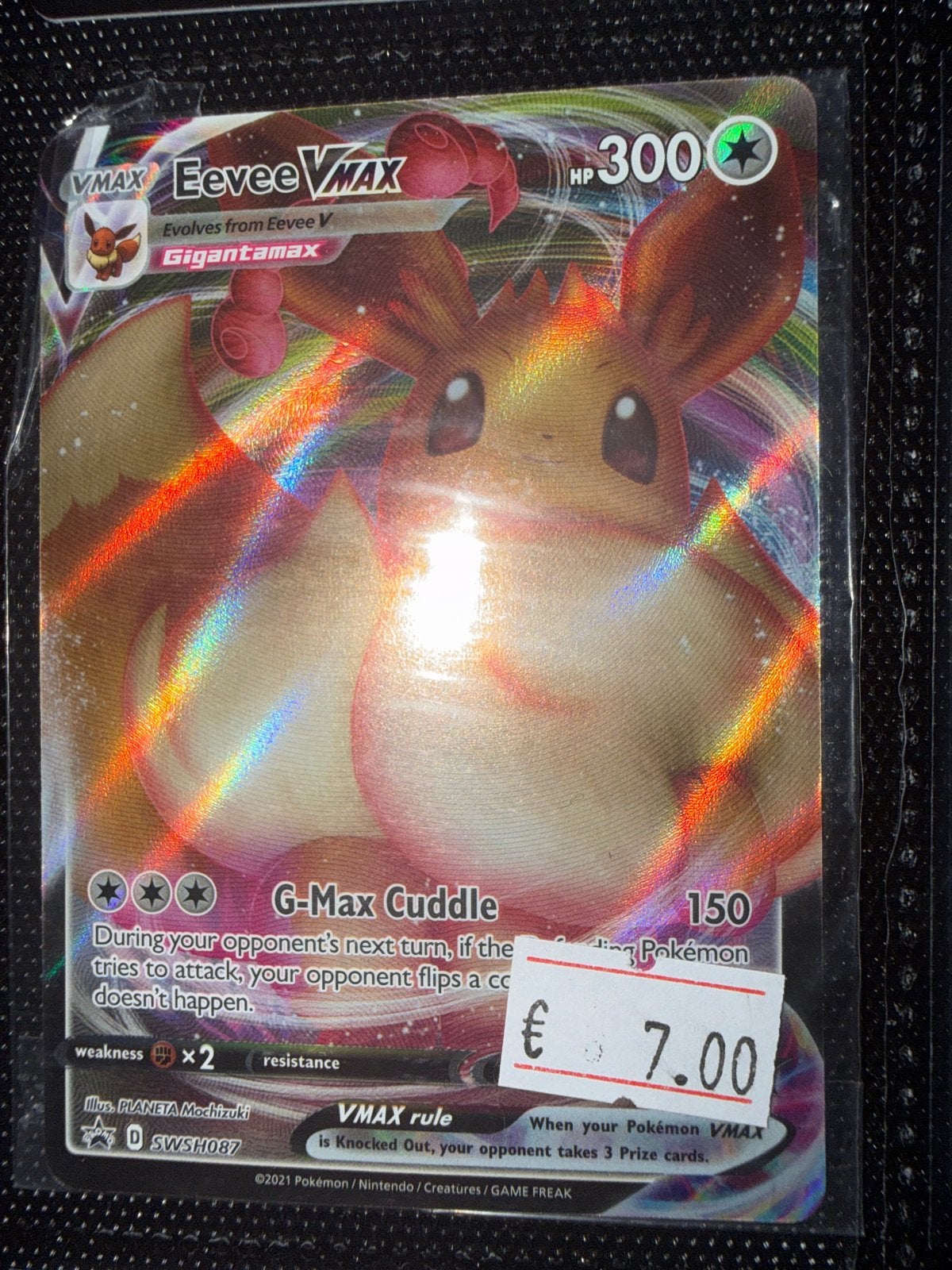 Pokémon Eevee VMAX Gigantamax SWSH087 Kaart, Hobby en Vrije tijd, Verzamelkaartspellen | Pokémon, Ophalen of Verzenden, Zo goed als nieuw