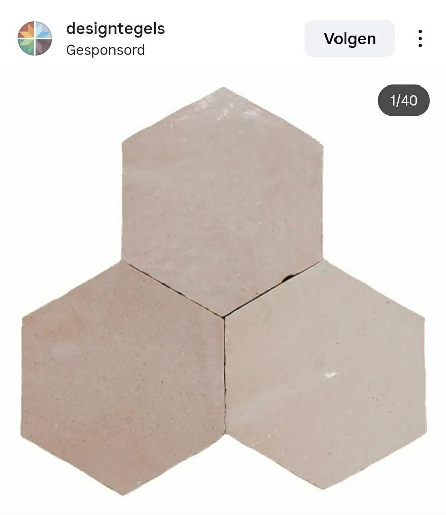 Marokkaanse tegels (licht roze) - Designtegels Utrecht, Ophalen, Minder dan 20 cm, Minder dan 20 cm, Minder dan 5 m²