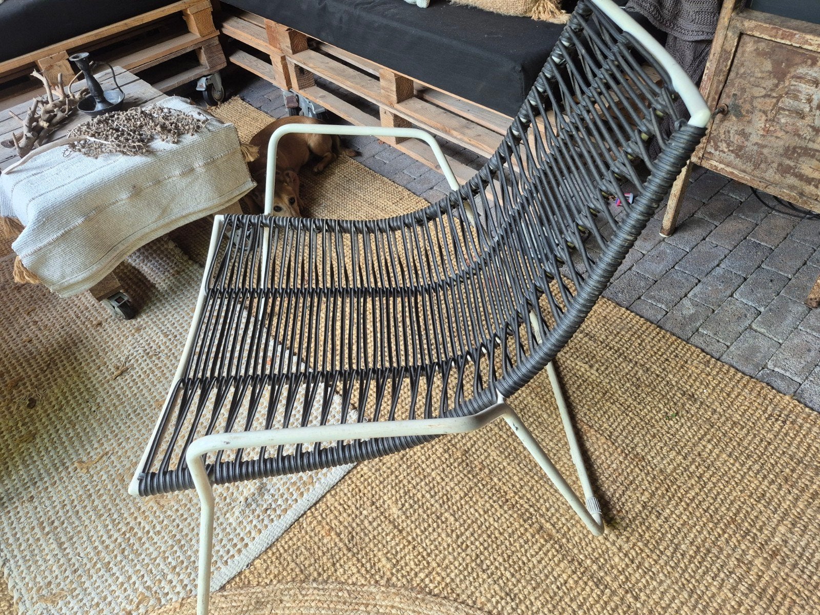 GRATIS Vintage fauteuil/ stoel! Kan zowel buiten als binnen!, Ophalen, Metaal