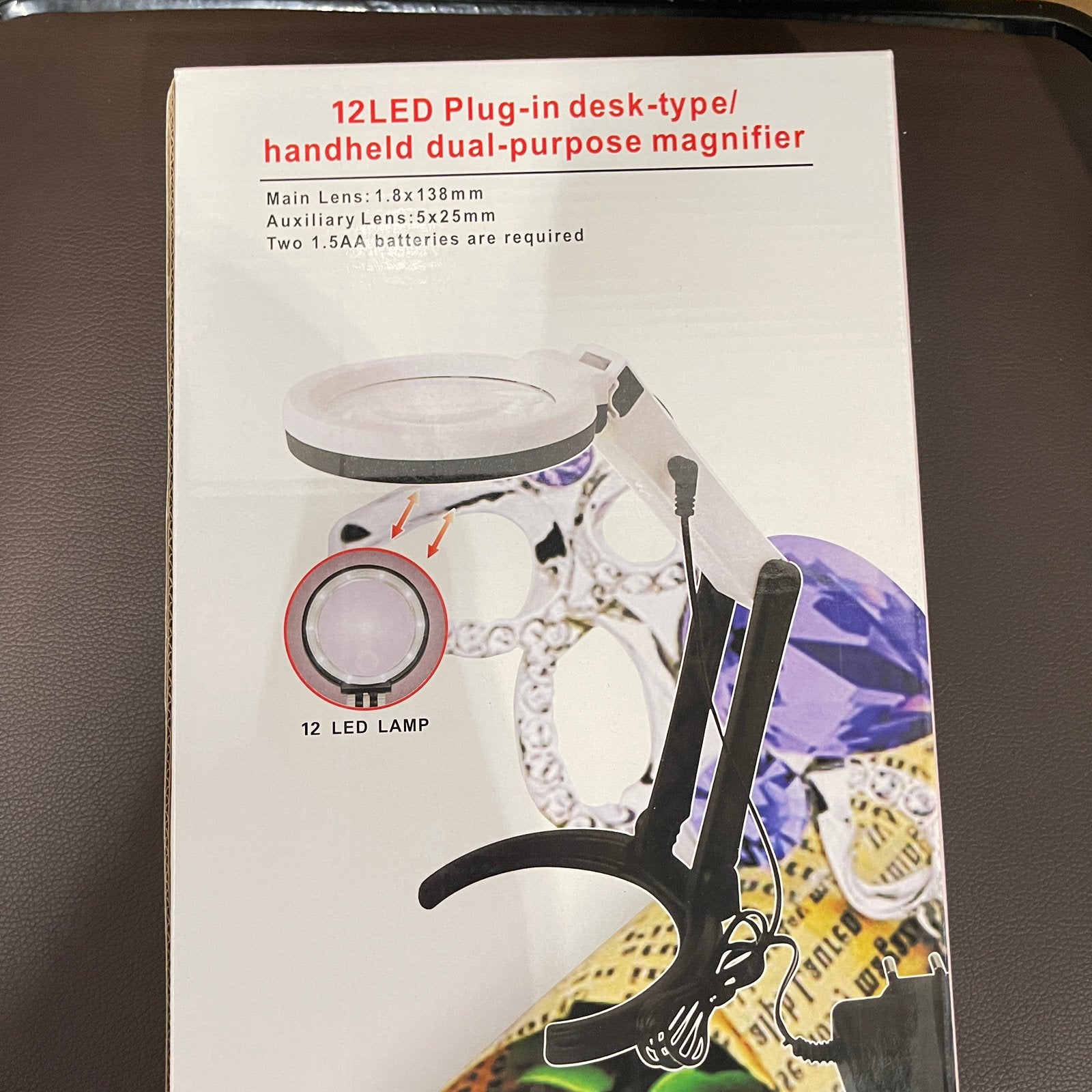 Vergrootglas met verlichting 12 LED, Ophalen of Verzenden, Nieuw, Vergrootglas of Loep