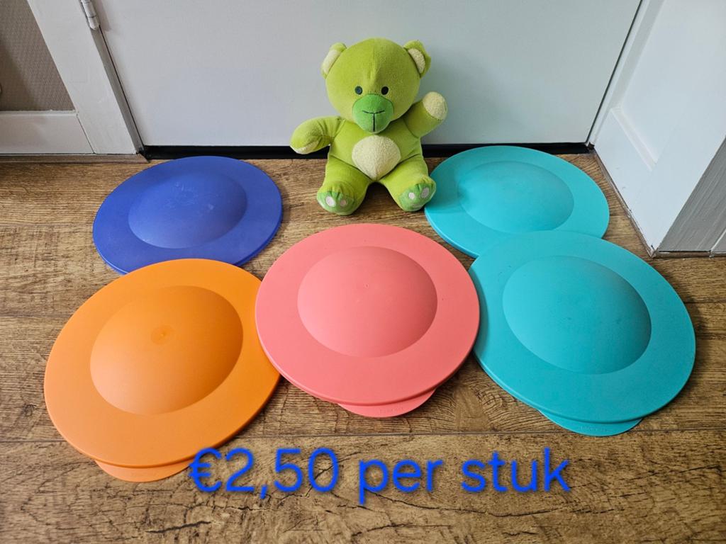 Tupperware deksel slacentrifuge- 25,5 cm, Ophalen of Verzenden, Zo goed als nieuw, Blauw, Overige typen