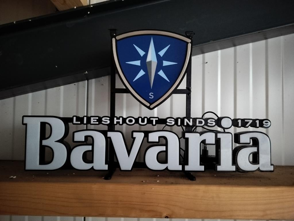Bavaria Lichtbak / Reclamebord - 58x36 cm, Ophalen