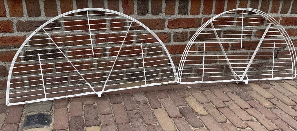 2 carroussel pannenrekken, Ophalen, Gebruikt, Metaal, Wit