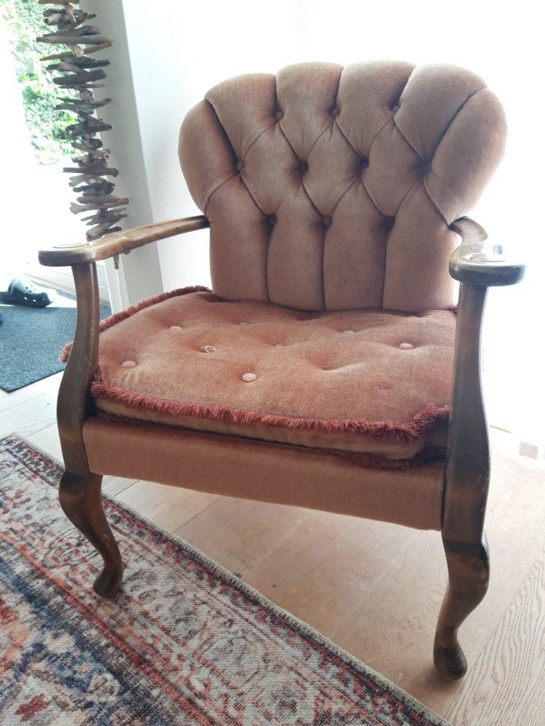 Fauteuil, Huis en Inrichting, Fauteuils, Ophalen, Gebruikt, Minder dan 75 cm, Stof