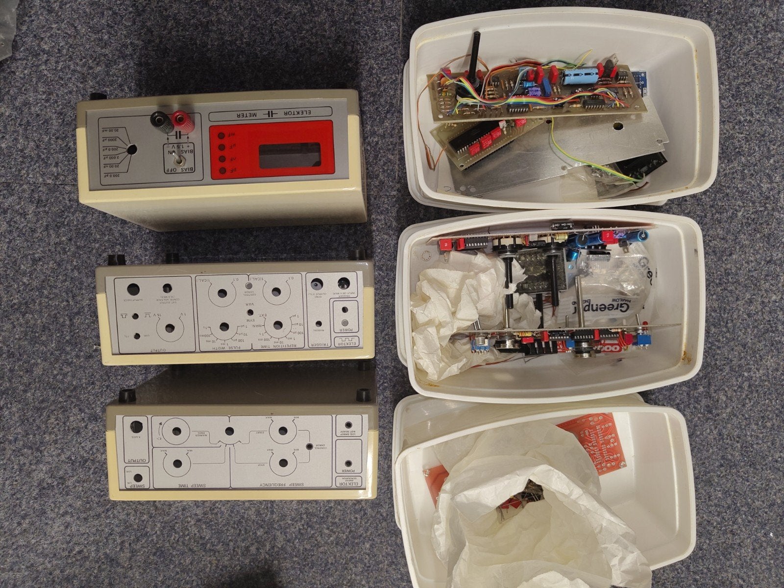 Elektor Meter en diverse elektronica onderdelen, Ophalen, Gebruikt