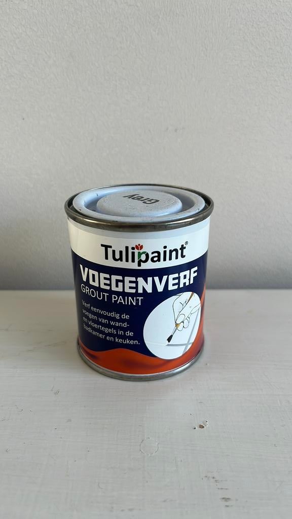 Tulipaint voegenverf pot 125 ml - waterbasis, Doe-het-zelf en Verbouw, Verf, Beits en Lak, Ophalen of Verzenden, Grijs, Minder dan 5 liter