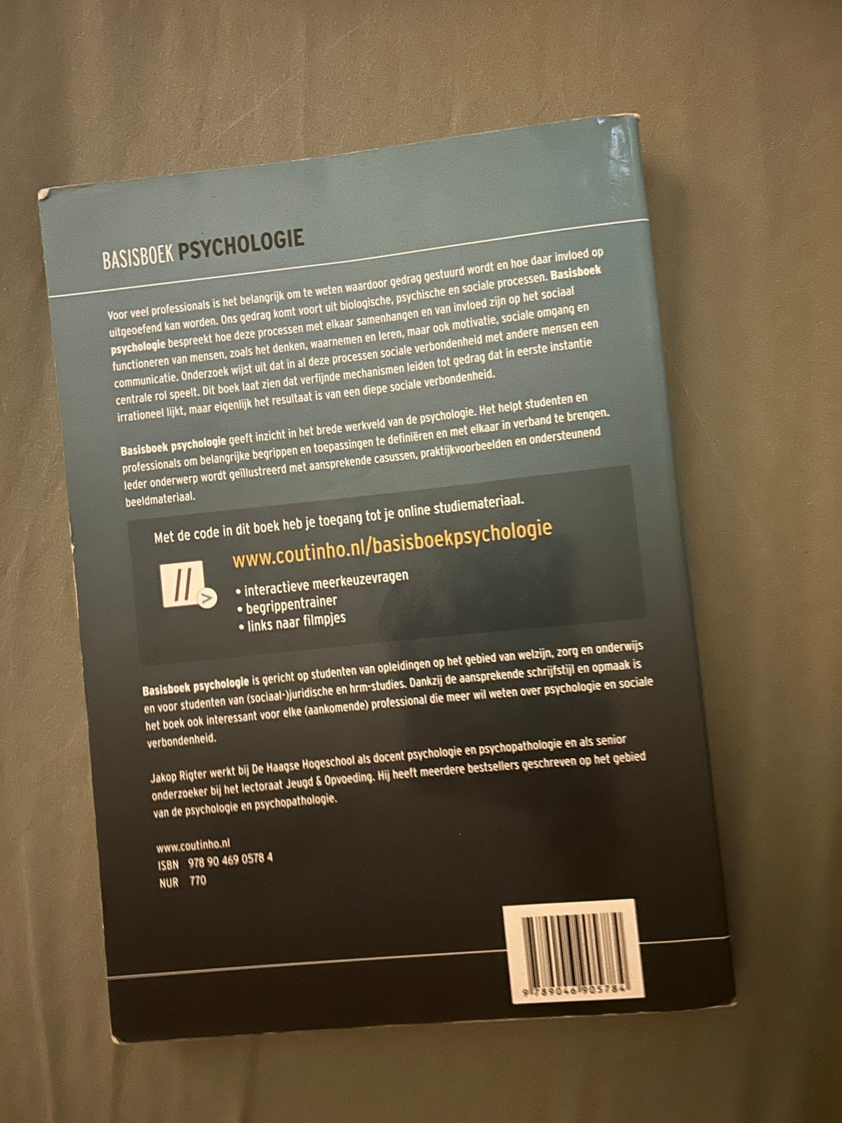 Basisboek Psychologie - Sociaal verbonden (Jakop Rigter), Boeken, Ophalen of Verzenden, Gamma, Zo goed als nieuw, LBO