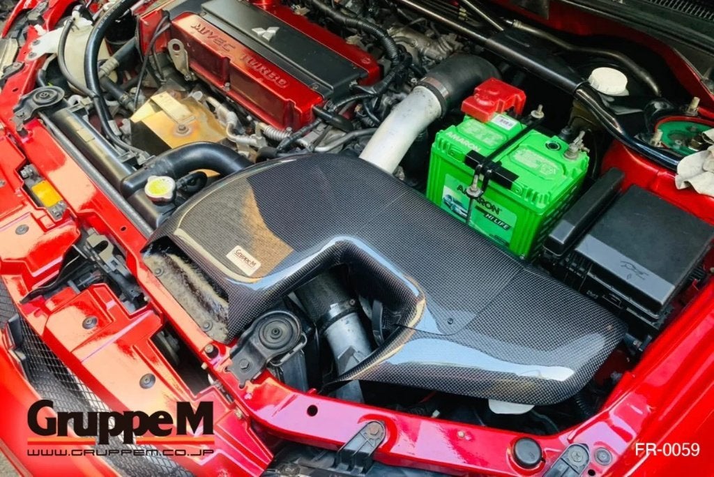 Gruppe M Carbon airbox luchtfilter - Evolution Evo 7 8 9, Auto diversen, Ophalen of Verzenden