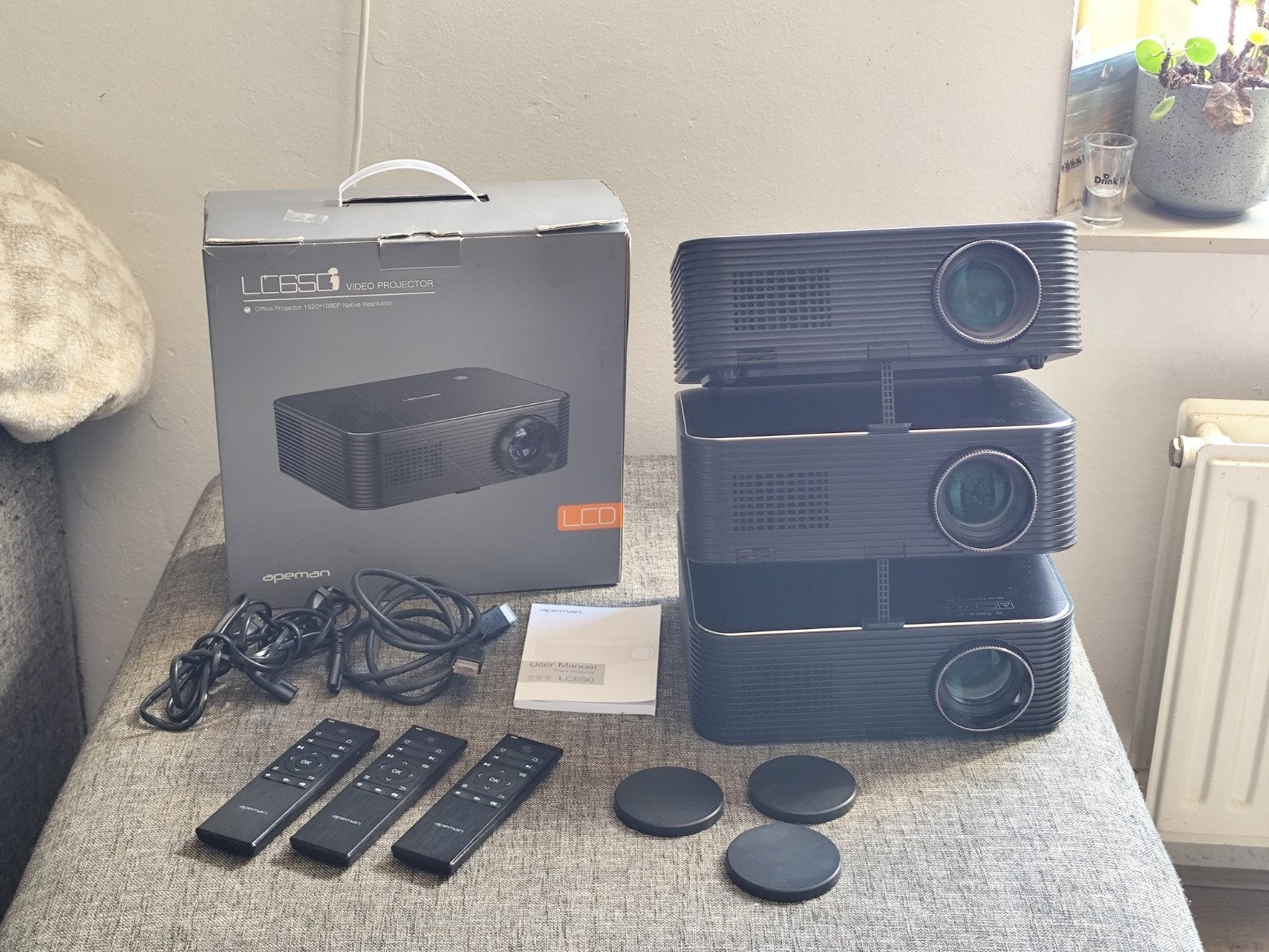 3x Apeman LC650 FHD Beamers / Projectors  - Zo Goed Als, Ophalen, LED, Apeman, Zo goed als nieuw