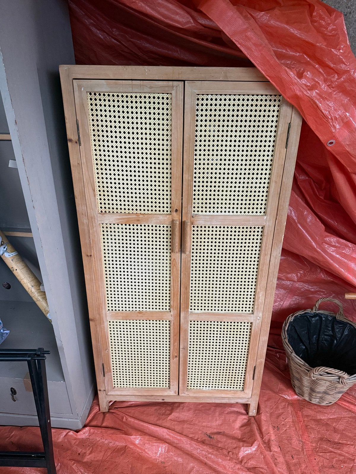 Weg voor eind juni - Rotankast, Huis en Inrichting, Kasten | Kledingkasten, Gebruikt, 100 tot 150 cm, 50 tot 100 cm, 25 tot 50 cm