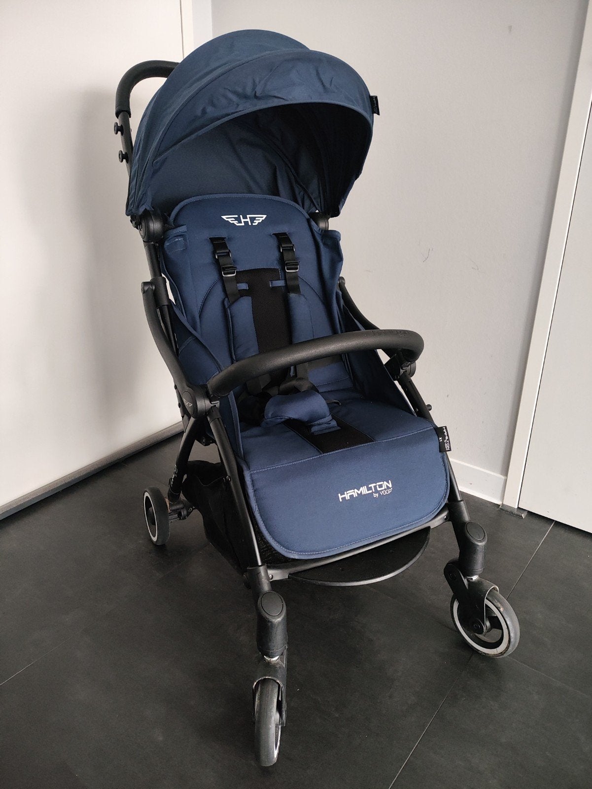 Hamilton by Yoop One Prime X1 Buggy navy blauw, Ophalen, Zo goed als nieuw, Overige merken, Verstelbare rugleuning