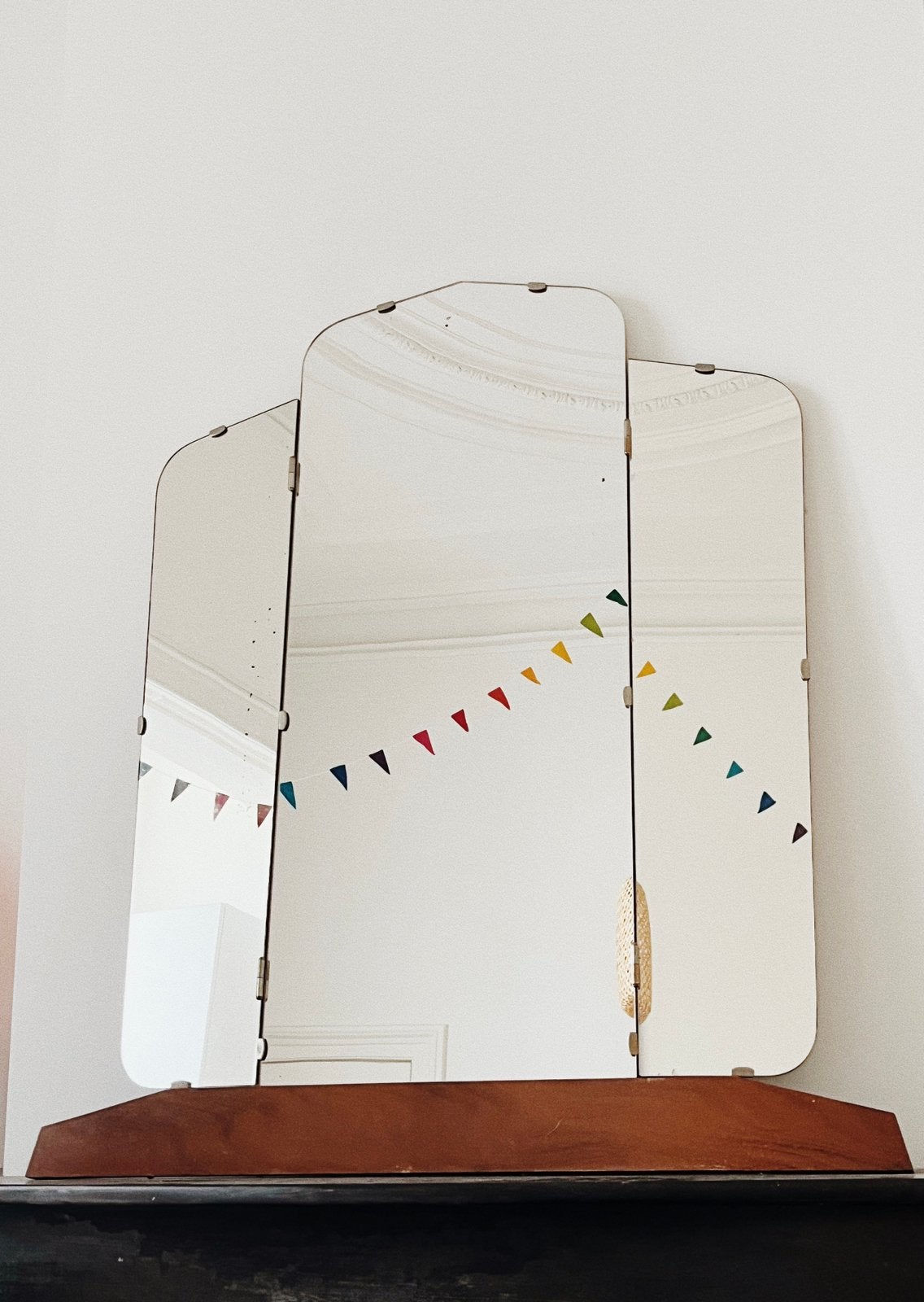 Vintage spiegel, Ophalen, Gebruikt, 100 tot 150 cm, 75 tot 100 cm