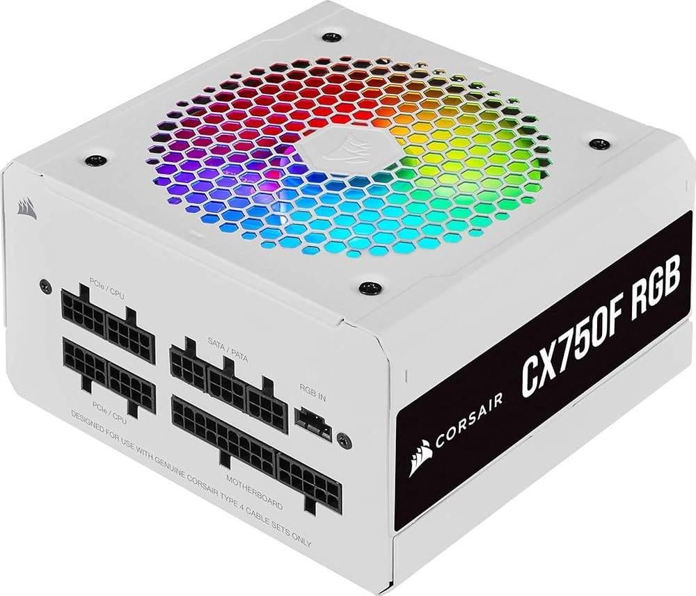Corsair CX750F RGB White PSU / PC voeding, Computers en Software, Interne voedingen, Ophalen of Verzenden, Zo goed als nieuw