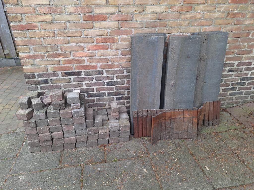 Klinkers en betonbanden om op te halen, Ophalen, Gebruikt, Klinkers, 10 m² of meer