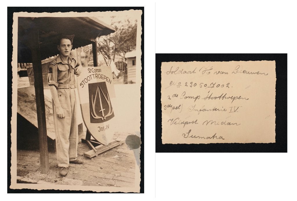 Unieke Originele Foto Indiëganger Stoottroepen Medan '46-'50, Verzamelen, Militaria | Tweede Wereldoorlog, Ophalen of Verzenden
