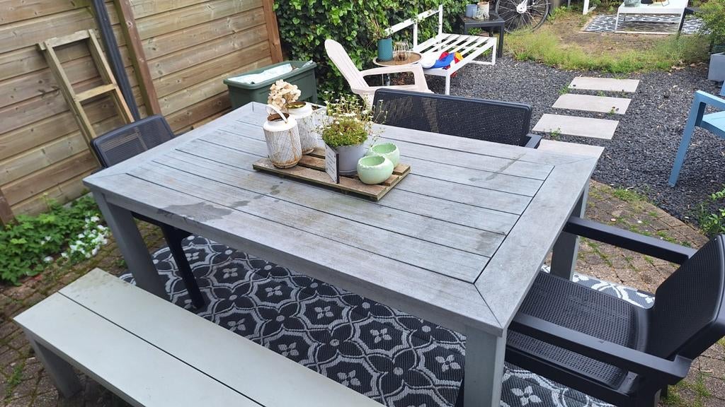Tuintafel 180x100 - Grijs, Tuin en Terras, Ophalen of Verzenden