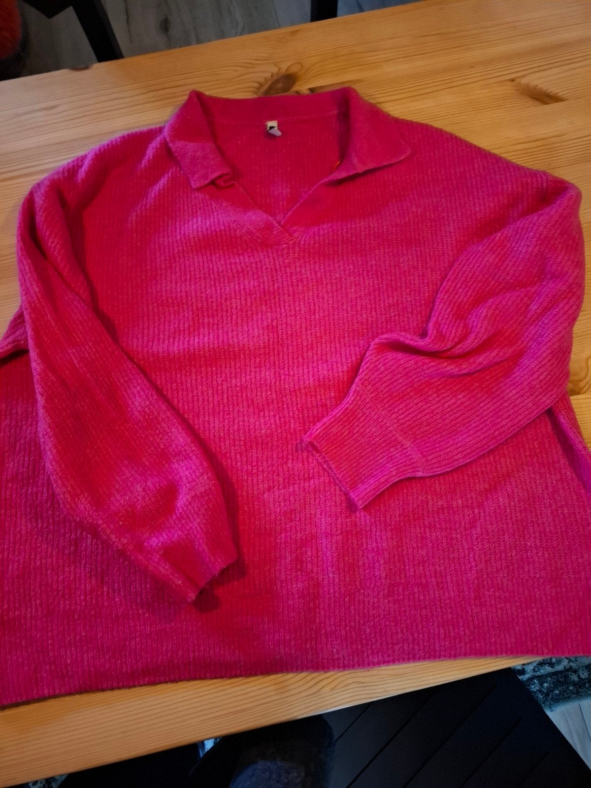 Leuk truitje. knalroze. dun gebreid. Hema Xl, Ophalen of Verzenden, Zo goed als nieuw, Maat 46/48 (XL) of groter
