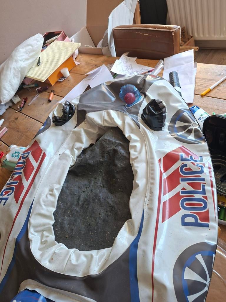 Opblaasbaar politiebootje voor kinderen, Ophalen of Verzenden, Gebruikt