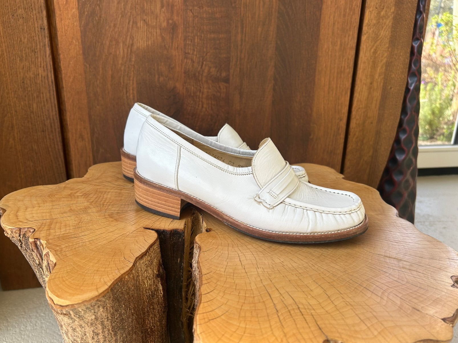 Mocassins wit leer maat 5 1/2, Ophalen of Verzenden, Zo goed als nieuw, Wit, Sneakers of Gympen