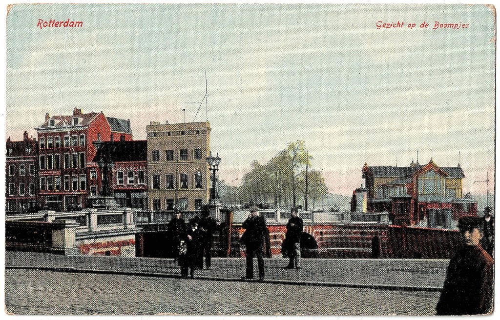 Rotterdam 62, de boompjes, gelopen 1910, richtprijs 4,50, Verzenden, Voor 1920, Gelopen, Zuid-Holland