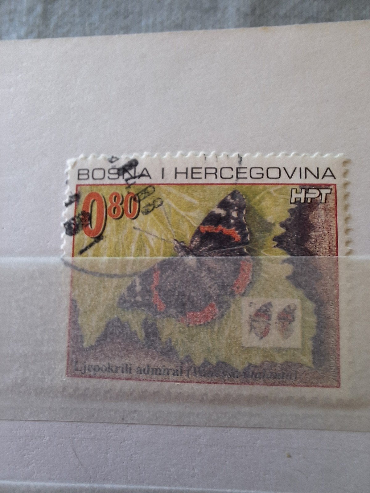 Bosnië,  HP Mostar: mi. 101. Vlinder., Verzenden, Overige landen, Gestempeld
