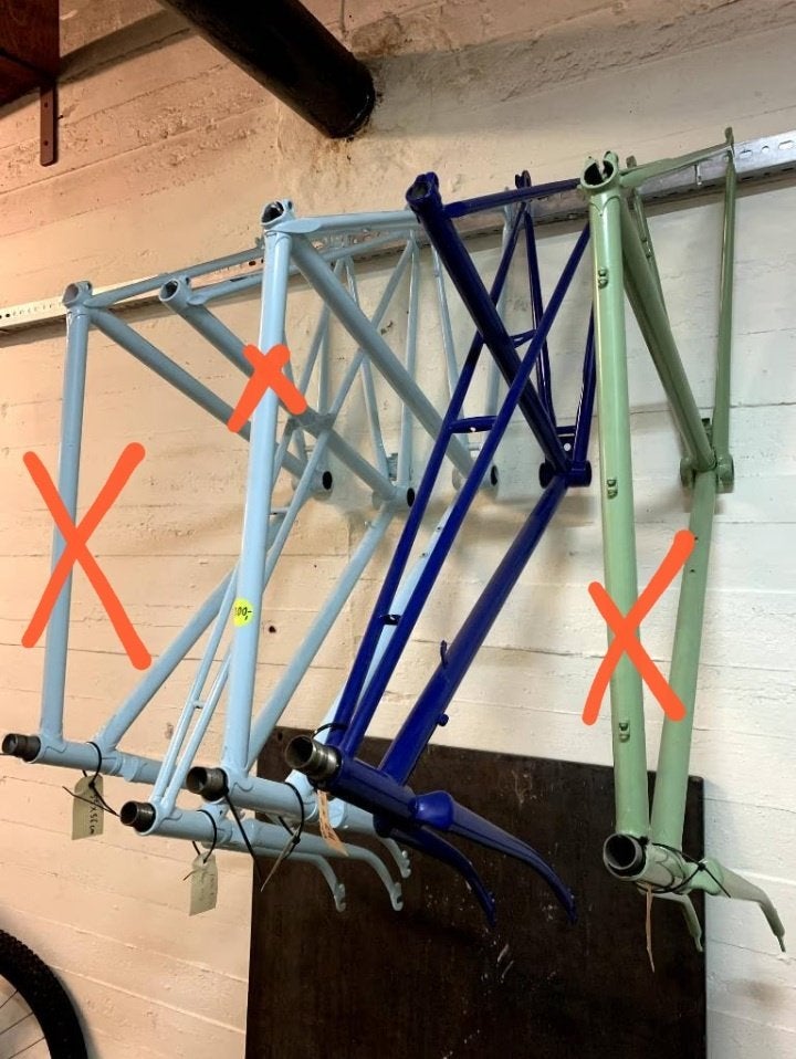2x vintage stalen lady/mixte frame / framset - Nieuw gecoat!, Fietsen en Brommers, Fietsonderdelen, Frame, Ophalen of Verzenden