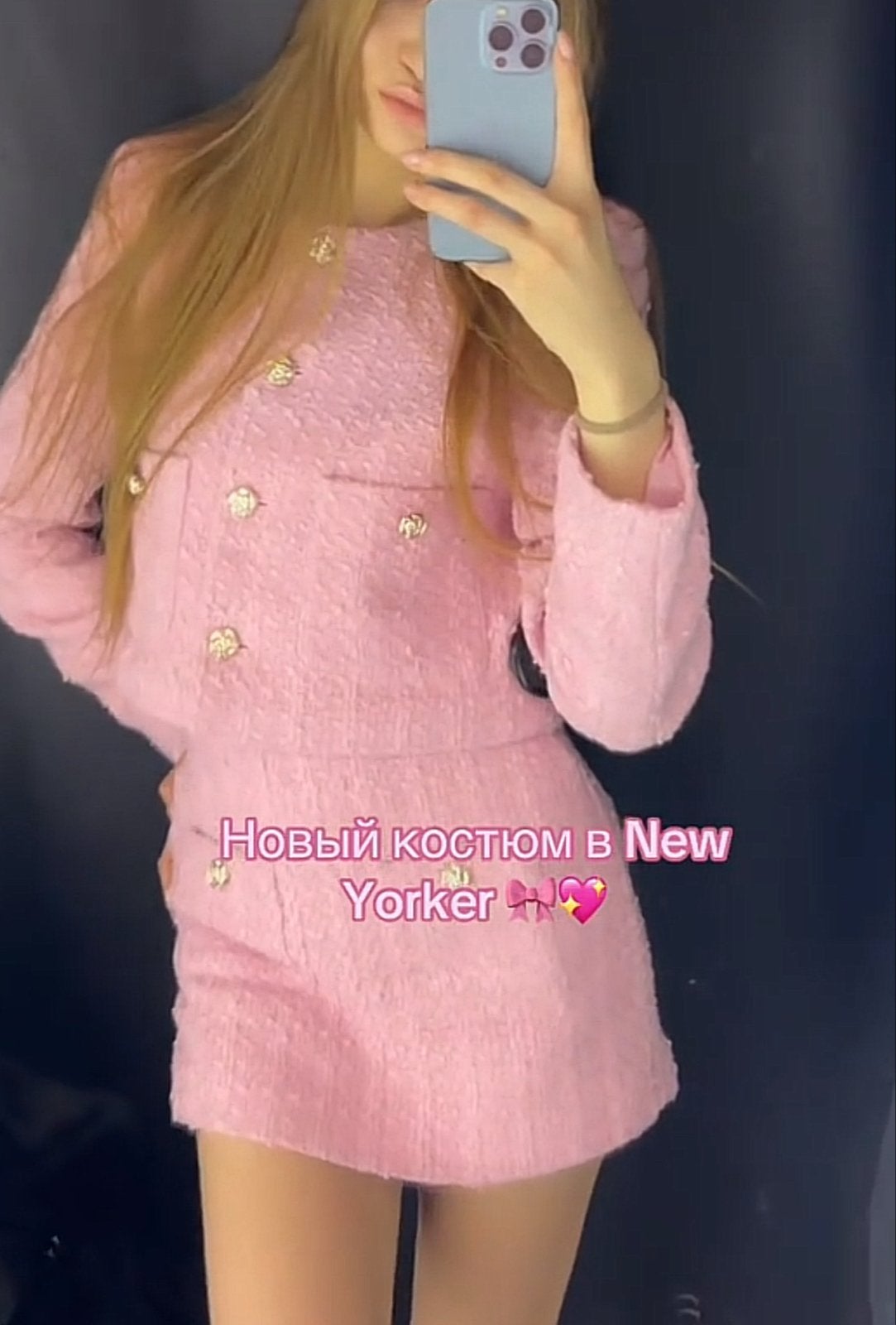 Roze tweedelig pakje van New Yorker, Ophalen of Verzenden, Zo goed als nieuw, Roze, Maat 36 (S)