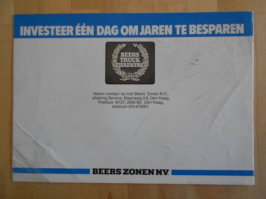Scania Truck Training Brochure 1984 – 142 112 92 82 - NL, Ophalen of Verzenden, Zo goed als nieuw, Overige merken, Scania