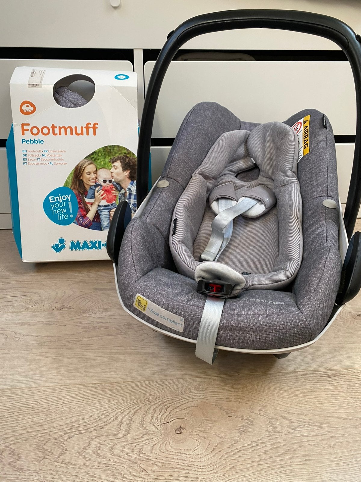 Maxi Cosi Peddle Plus met voetenzak, incl. Newbornverkleiner, Ophalen, Autogordel of Isofix, Gebruikt, 0 t/m 13 kg