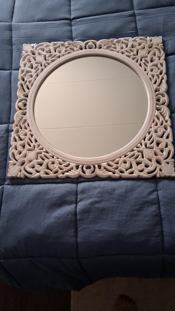 Wandspiegel Decoratieve spiegel 56x56 cm, Gebruikt, Vierkant, Ophalen of Verzenden, Minder dan 100 cm