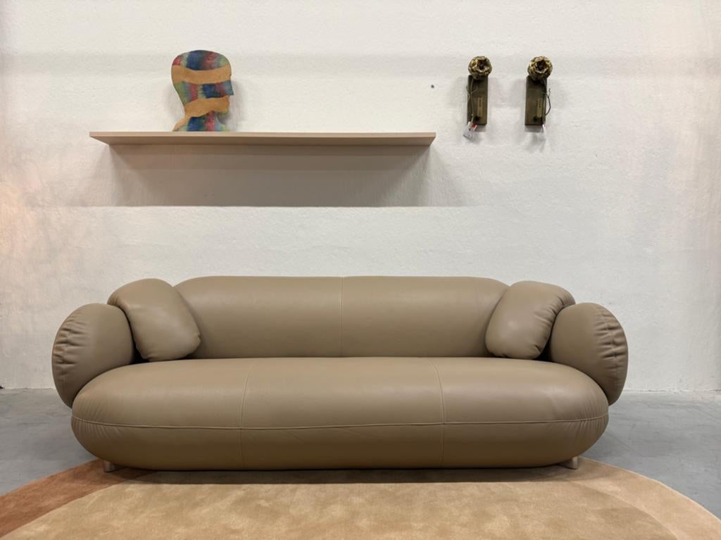 Nieuw Leolux Pulla Bank 3,5 zits Negev leer Seco Design 270, 250 tot 300 cm, Leolux, Nieuw, Ophalen of Verzenden