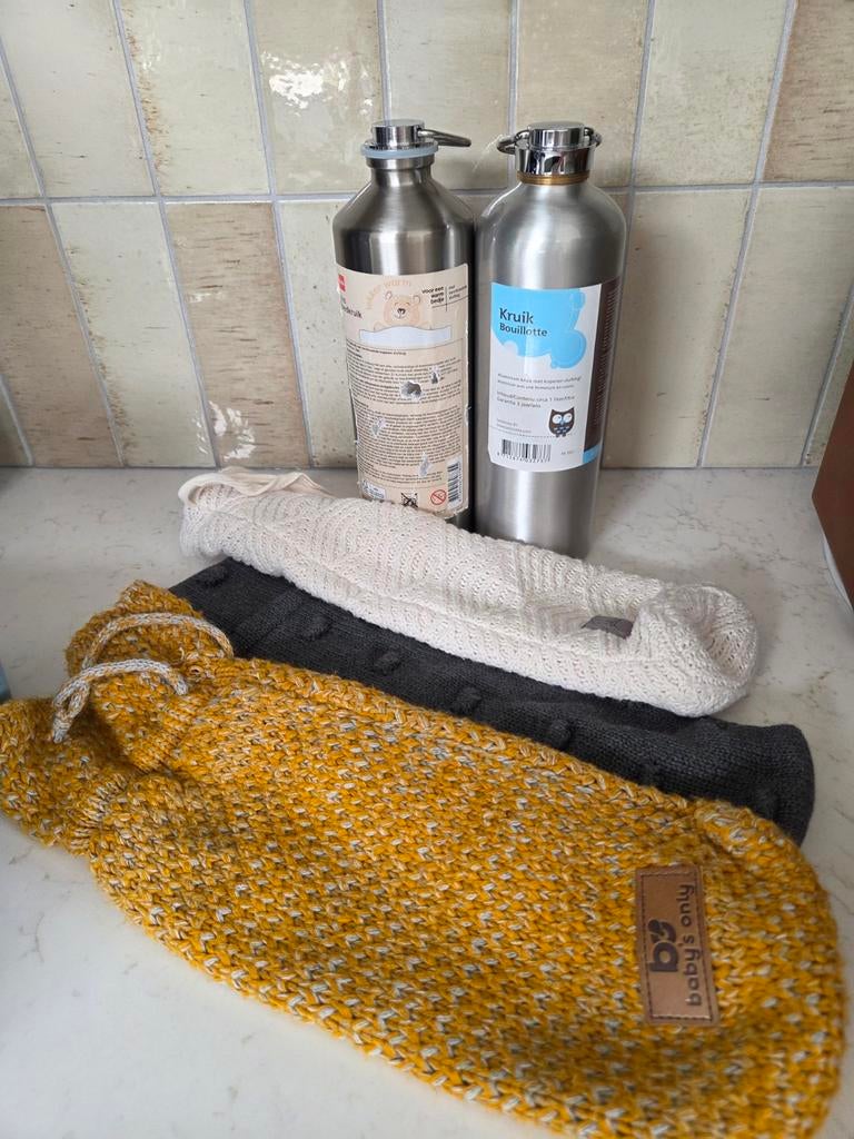 2x Baby kruik met 3 hoezen - Hema en Serenetex, Kinderen en Baby's, Ophalen of Verzenden, Gebruikt
