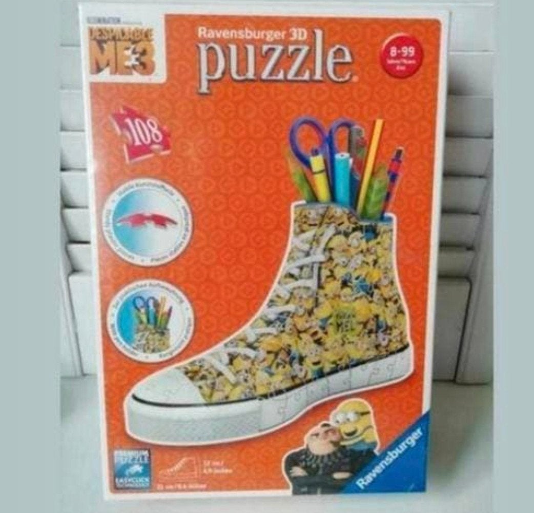 Minion 3D Puzzel Schoen Ravensburger 108 stukjes, Ophalen of Verzenden, Meer dan 50 stukjes, Gebruikt, 6 jaar of ouder