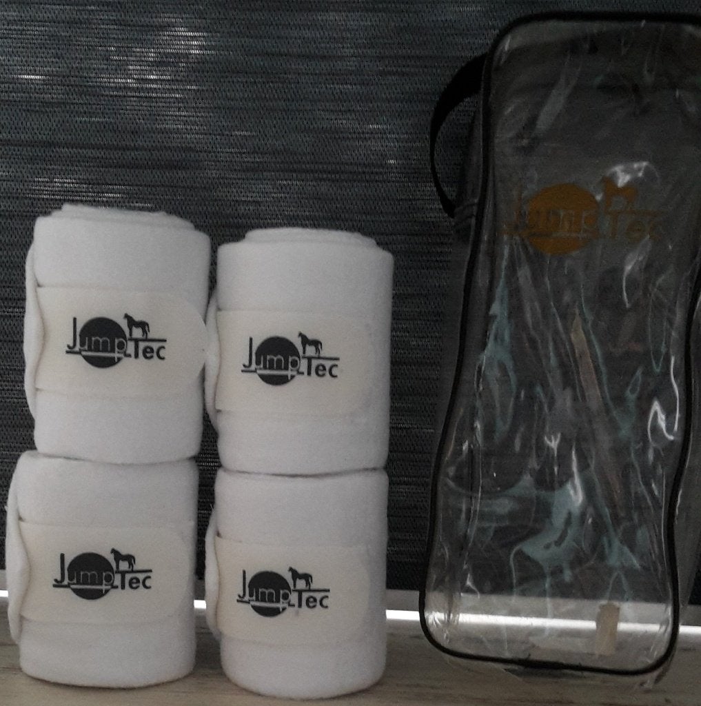 Z.g.a.n. witte fleece bandages, maat full, Dieren en Toebehoren, Bandages, Ophalen of Verzenden, Zo goed als nieuw, Rijden