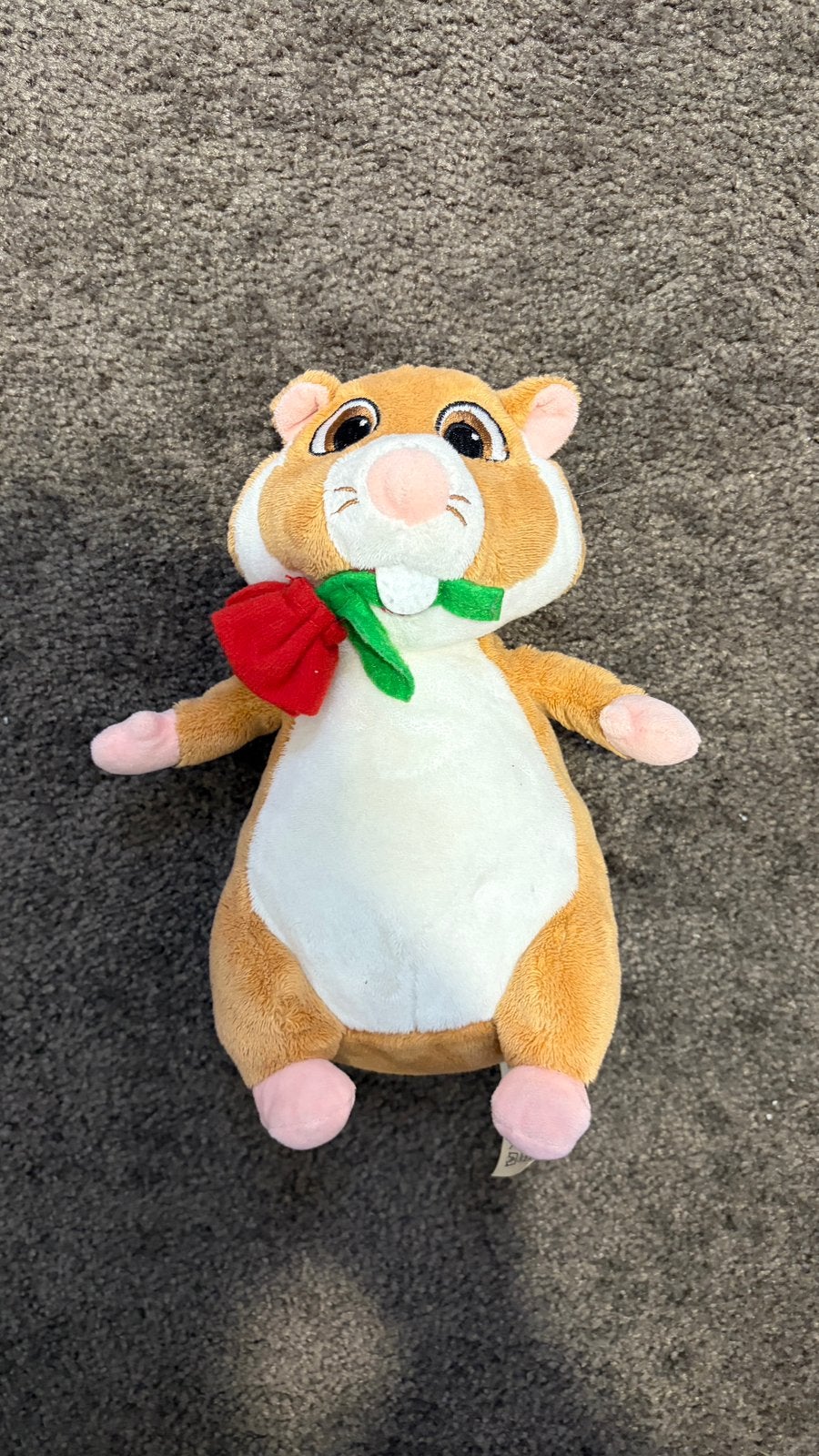 AH albert heijn hamster knuffel - valentijd roos, Ophalen of Verzenden, Zo goed als nieuw, Overige typen
