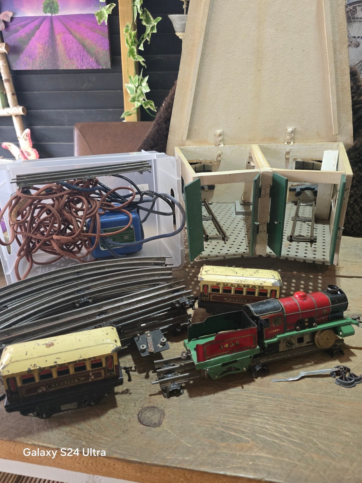 D23 > Vintage blikken O-spoor treinset, Ophalen of Verzenden
