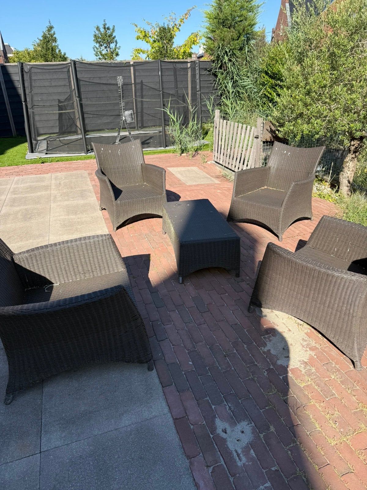 4 stoelen met tafel, Tuin en Terras, Tuinsets en Loungesets, Ophalen, Gebruikt