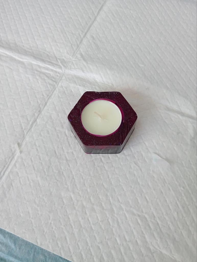 Waxinelichthouder van epoxy, Ophalen of Verzenden, Overige materialen, Minder dan 25 cm