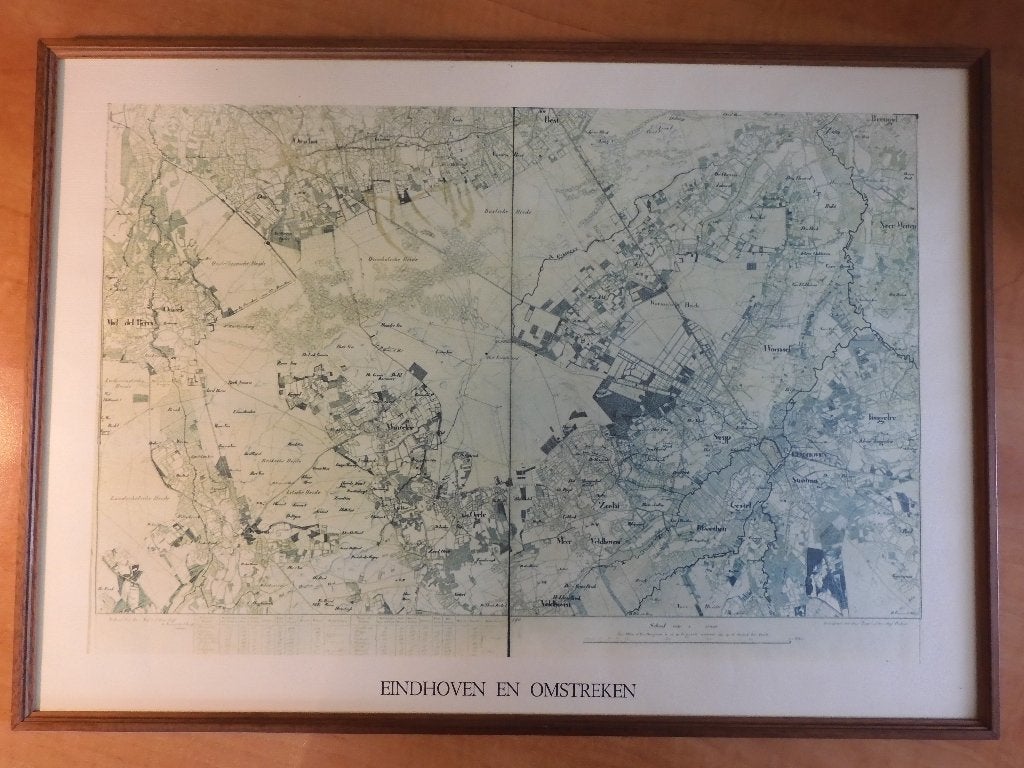 facsimile landkaart Eindhoven en omstreken, 1839, Pichot, Boeken, Gelezen, Dhr. Pichot, Ophalen of Verzenden, Landkaart