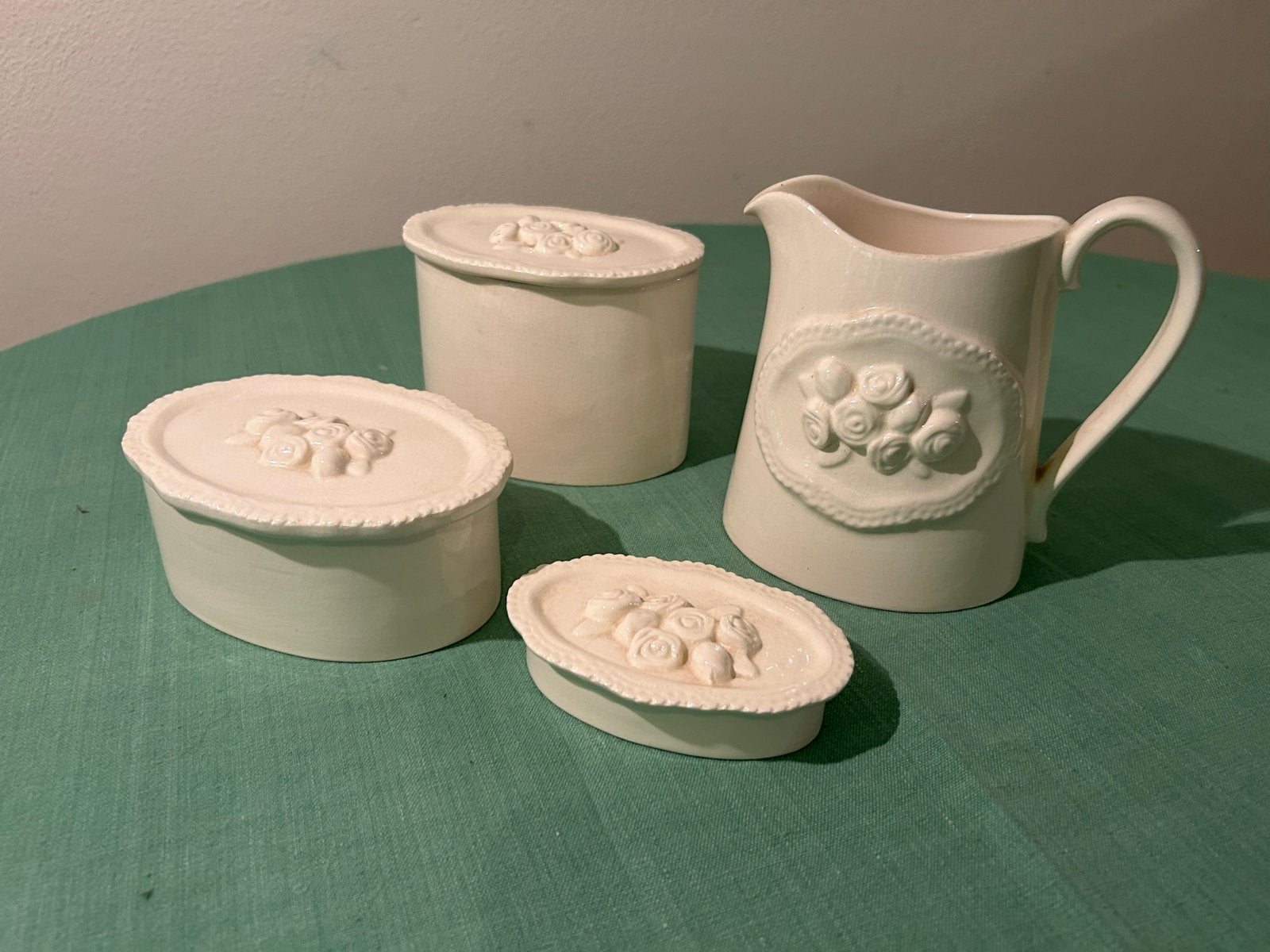 Country Lace Creamware/ slaapkamer / make up / decoratie Set, Ophalen of Verzenden