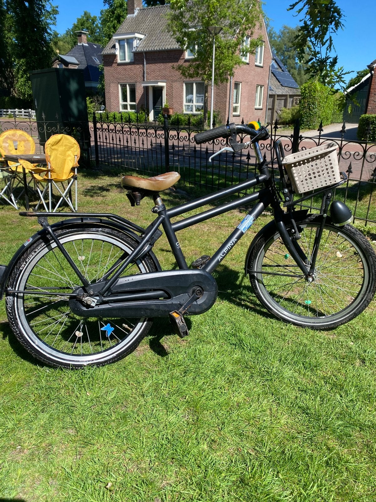 Alpina fiets met mand en bagagedrager, Fietsen en Brommers, Terugtraprem, Gebruikt, 50 tot 53 cm, Ophalen