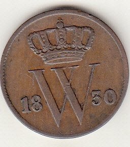 Willem I - 1 cent 1830 U ZF- zeldzaam - Sch.333, Postzegels en Munten, Verzenden, Koning Willem I, 1 cent